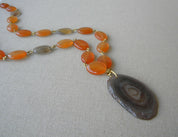 collar largo cornalinas