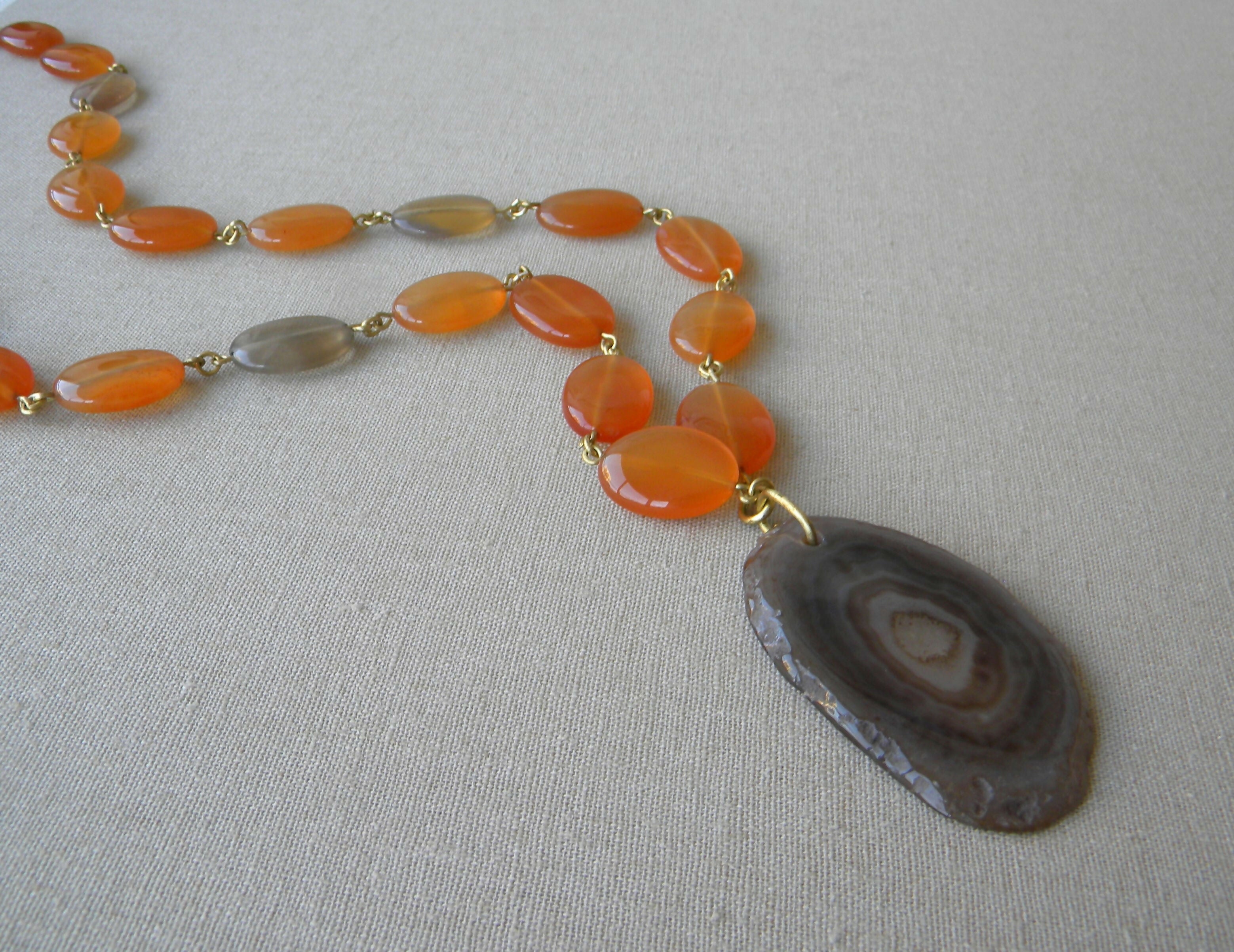 collar largo cornalinas