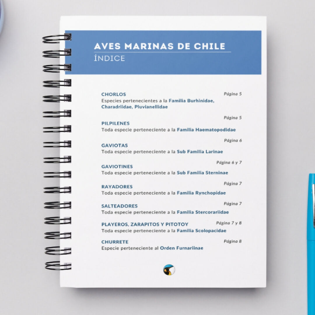Cuaderno de Campo Aves Marinas de Chile