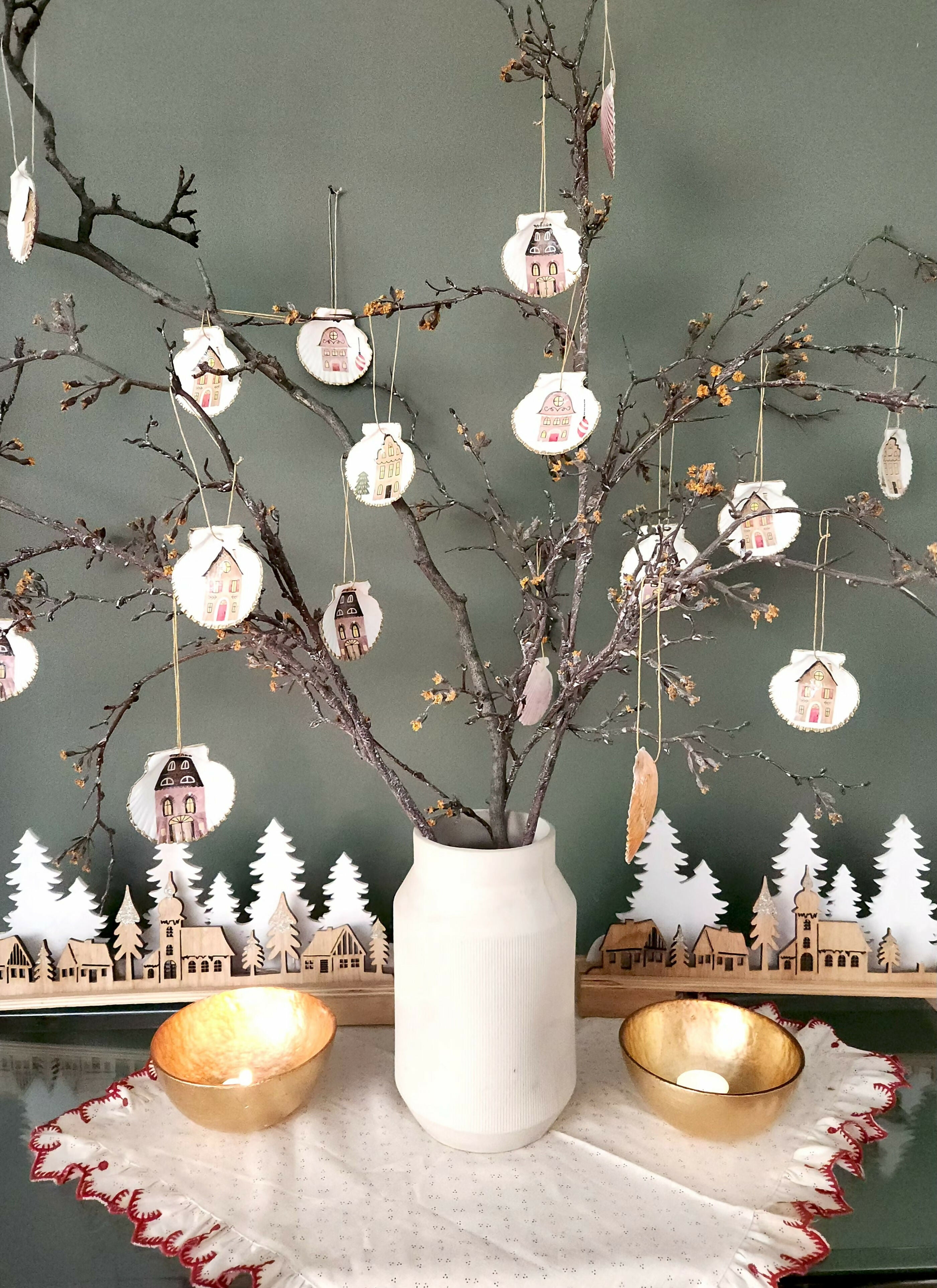 Pack conchitas Casitas de Navidad