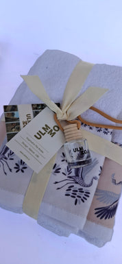 Set de Toalla Mano y Visita Flamenco Azul- ULMMO