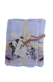 Set de Toalla Mano y Visita Flamenco Azul- ULMMO