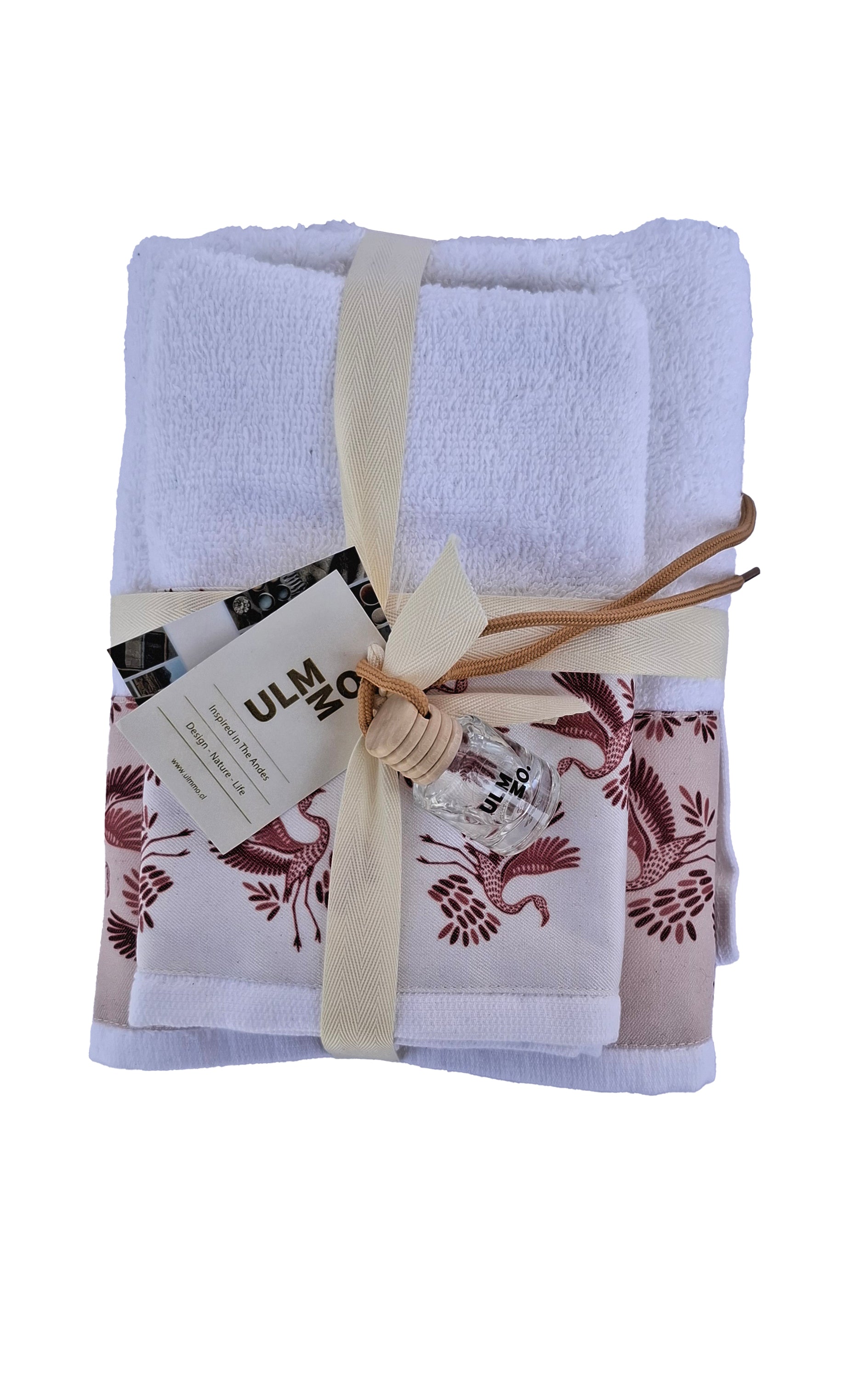 Set de Toallas Mano y Visita Flamenco Rosa- ULMMO