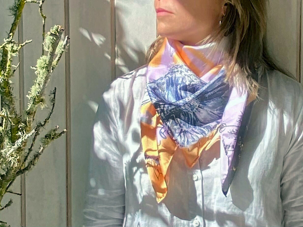 Pañuelo 90 x 90 Piñon Sur