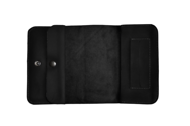 Tabaquera de Cuero Cowboy negro Hecha a mano Raiquen