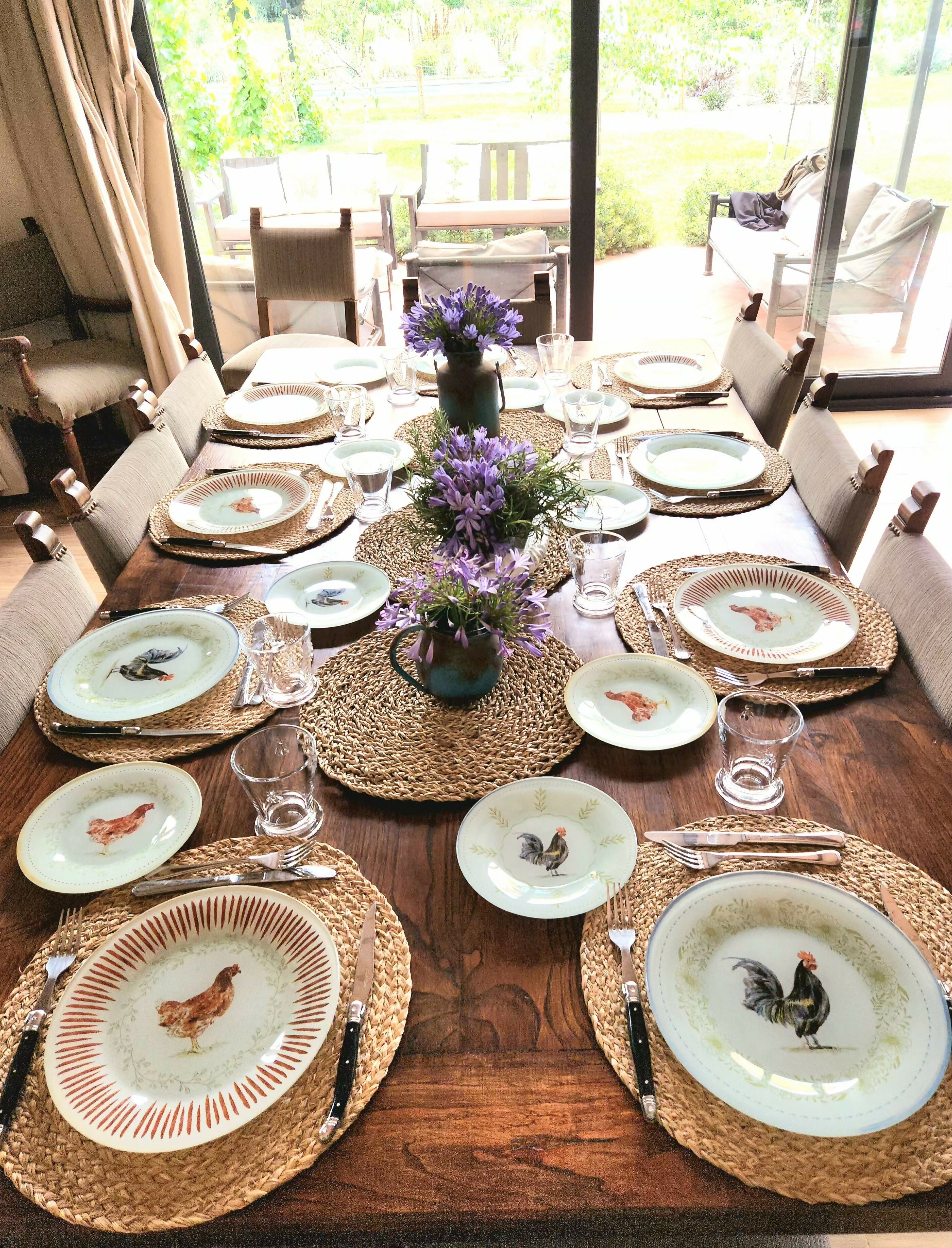 Plato de fondo diseño gallina 25cm