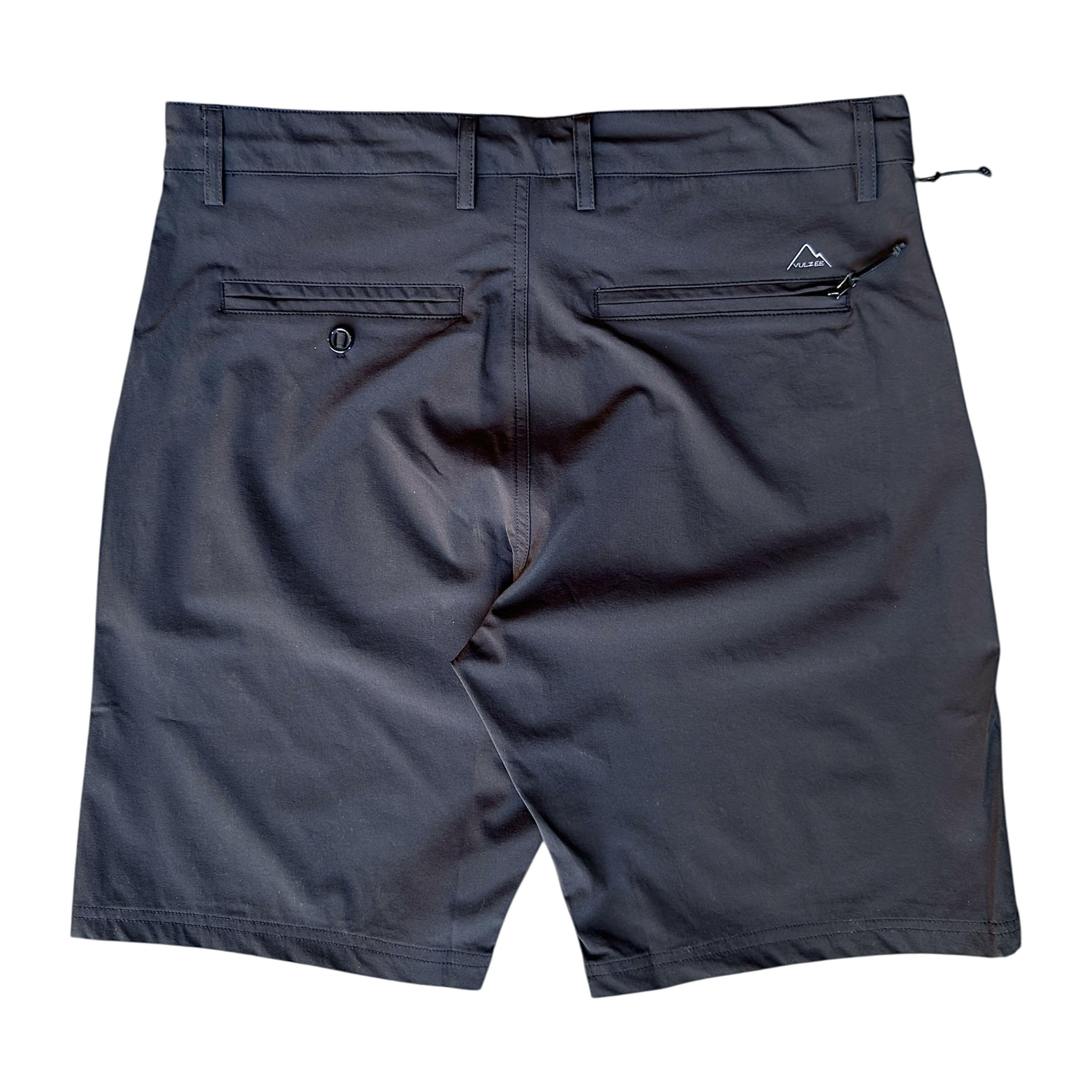 short híbrido 19" black stone wash