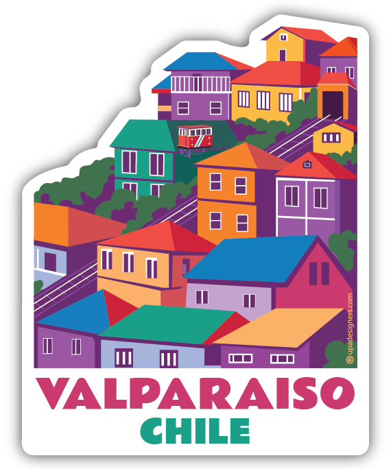 Sticker Mediano Valparaíso - Creado en Chile