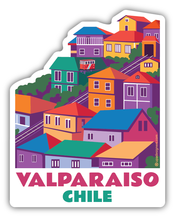 Sticker Mediano Valparaíso - Creado en Chile
