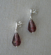 AROS GOTA PLATA COLOR VINO