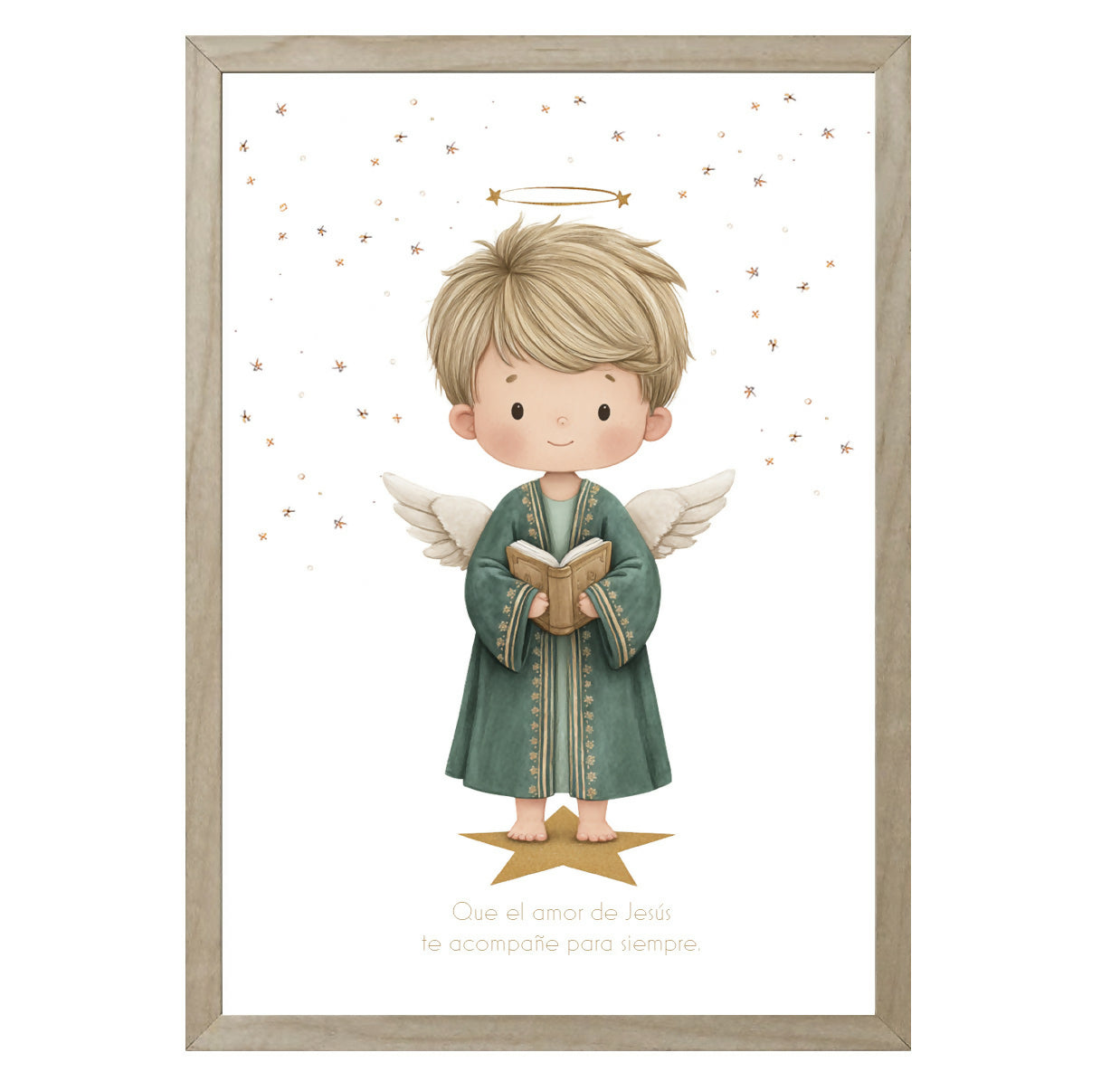 CUADRO ANGELITO CON LIBRO 15x20 cm / 20x30 cm