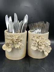 Contenedor de servicio de cerámica gres