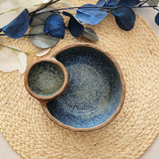 Porta Aceitunas Azul Matizado