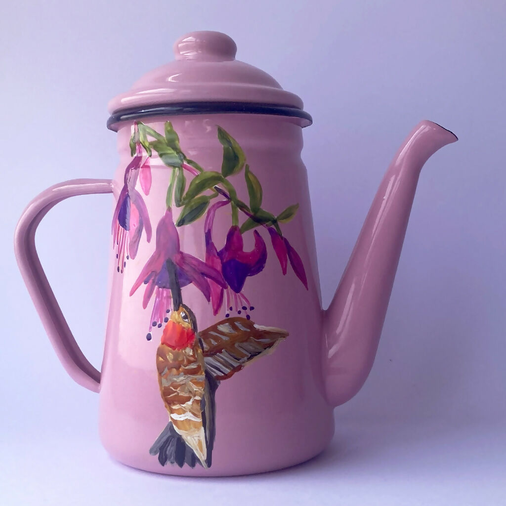 Tetera Enlozada Pintada a Mano - Salvaje Chilco (1,1L)