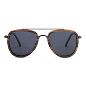 ANTEOJOS DE SOL LENZI MODELO PILOT EBANO - METAL