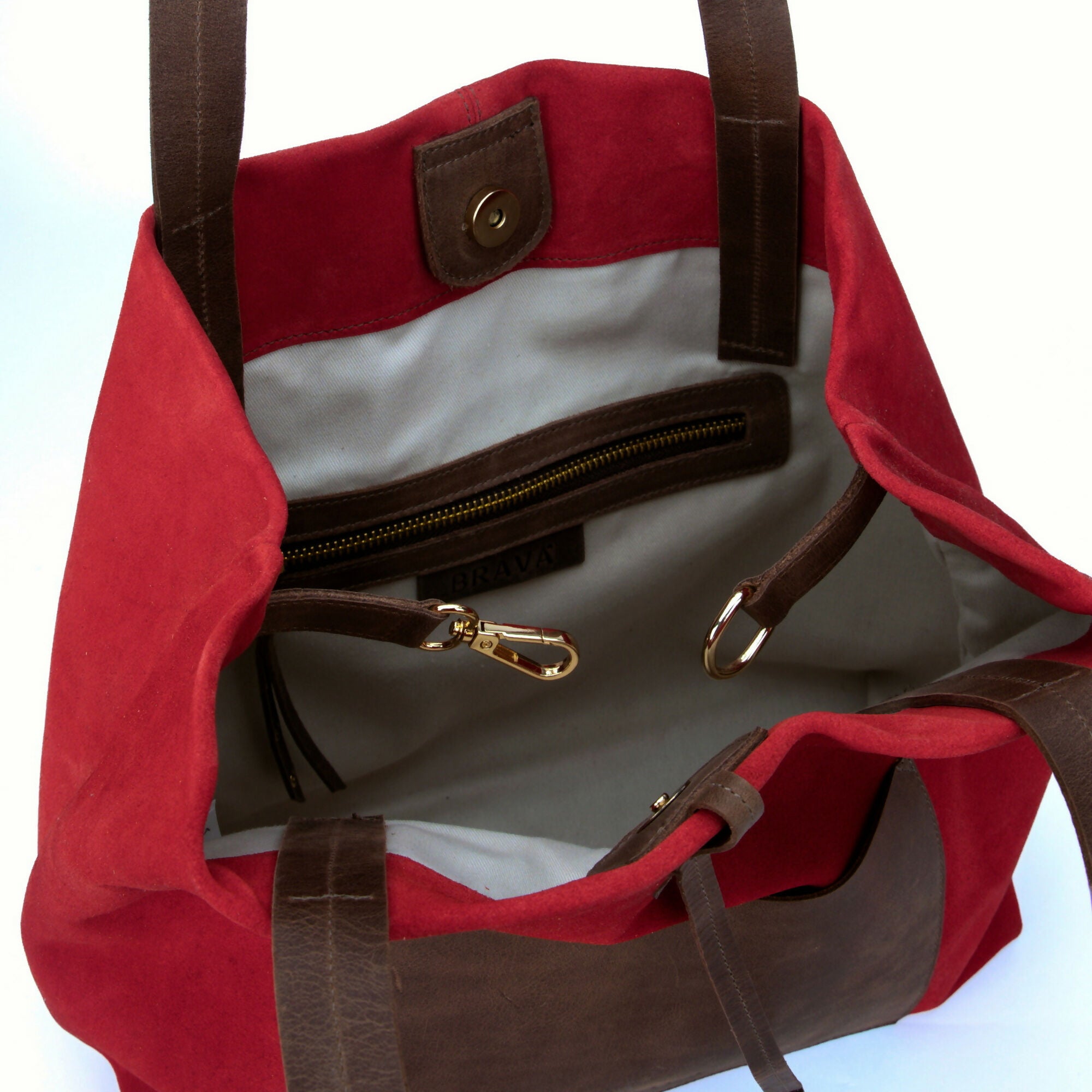 Cartera de cuero modelo JANE Rojo