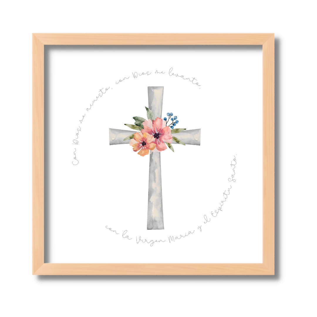 Cuadros Cruz y Oración Con Dios.