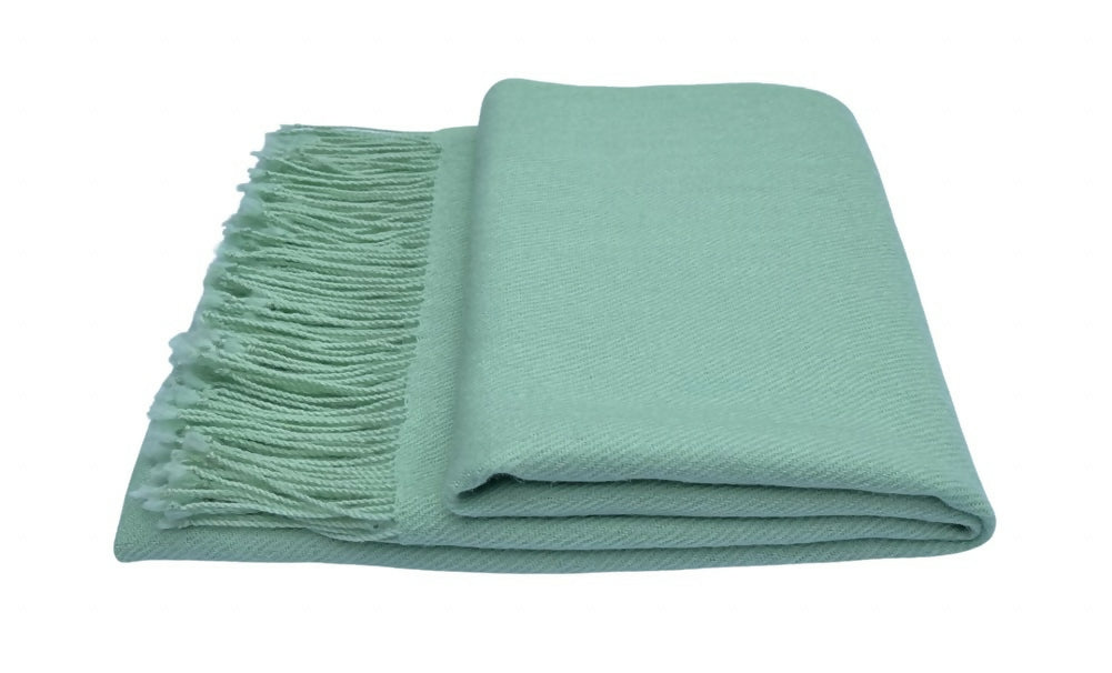 Chal:Bufandon Baby Alpaca Verde Claro