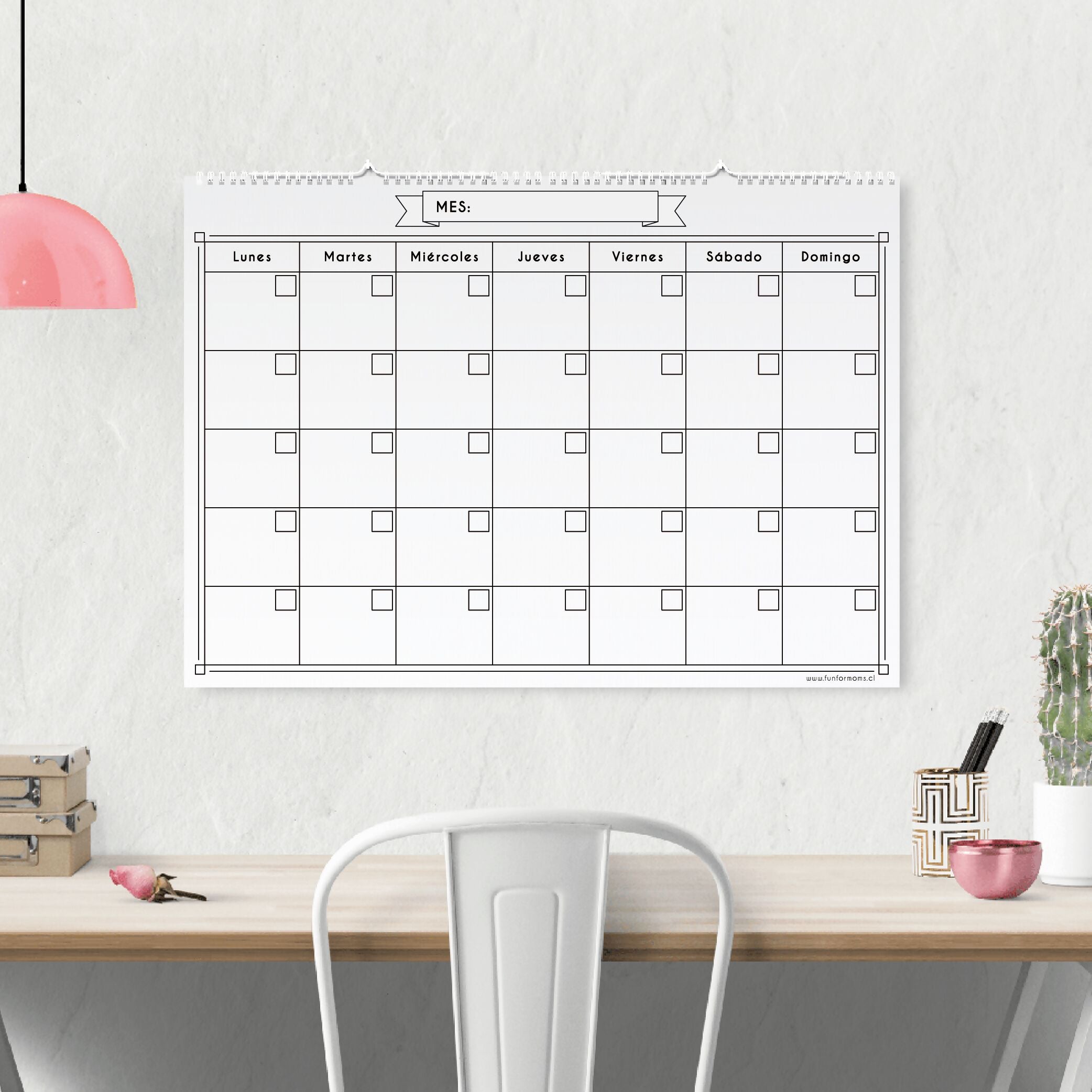 Calendario Blanco Gigante