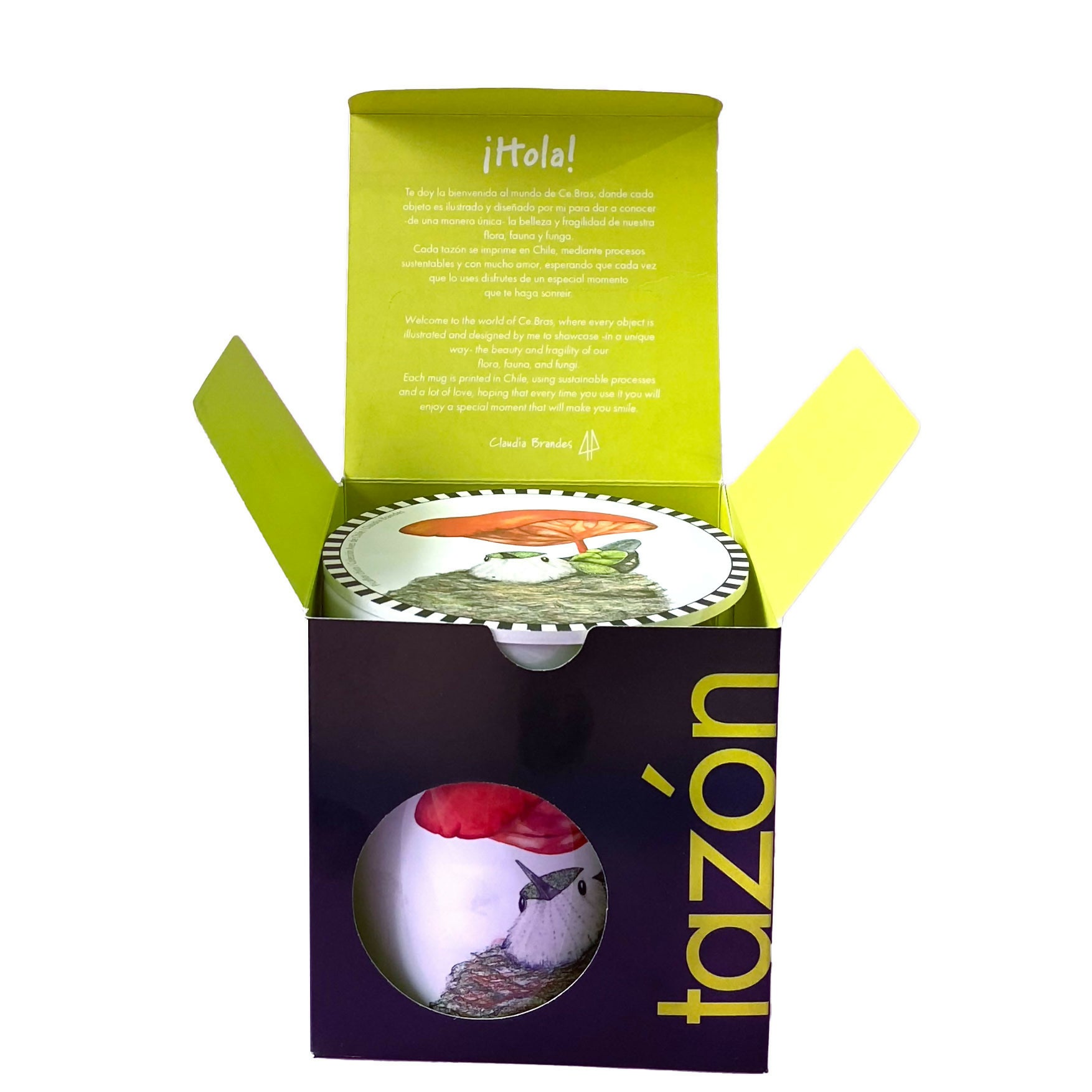 Set tazón + posavasos, Picaflor