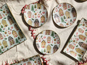 Plato pan casitas de Navidad