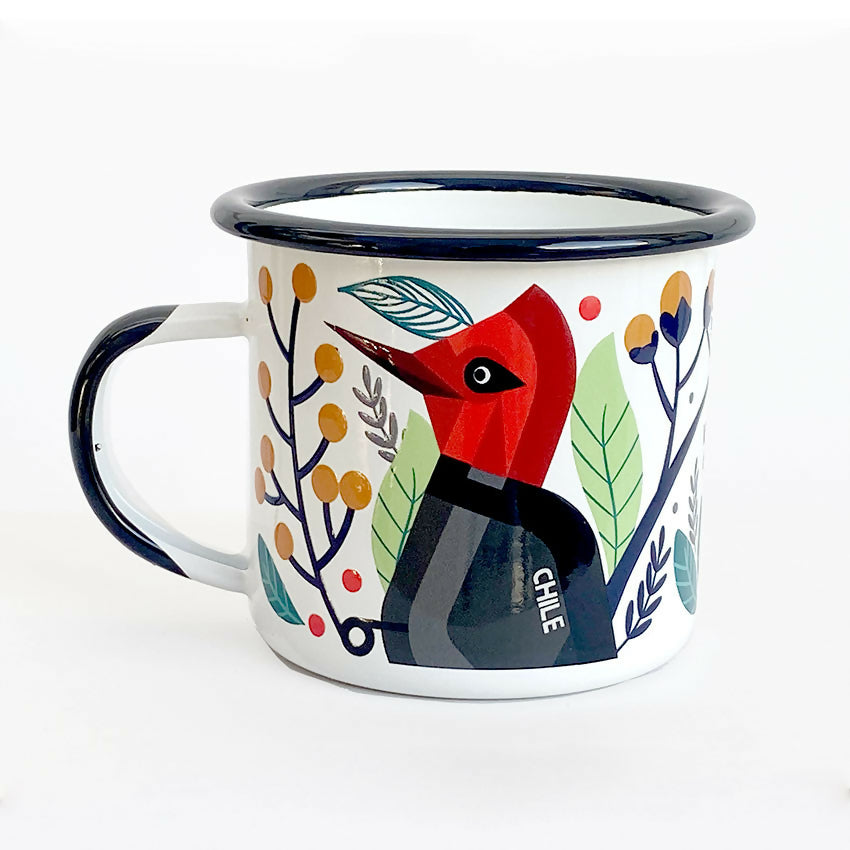 1 Taza Enlozada Carpintero Negro