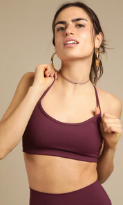 Low Impact Bra Mauve Wine