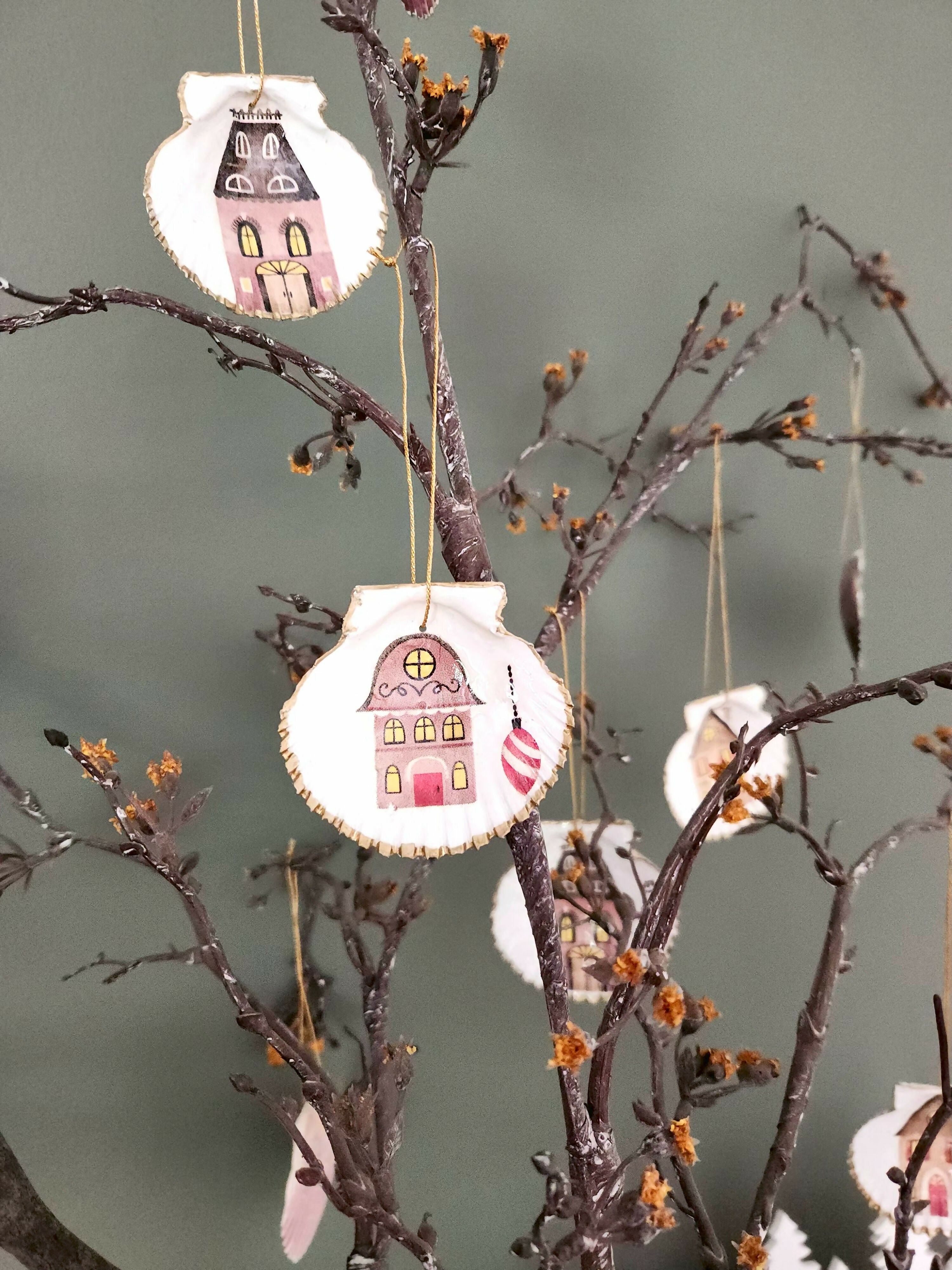 Pack conchitas Casitas de Navidad