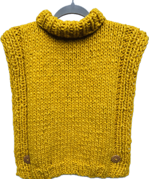 Ponchito talla L color Amarillo