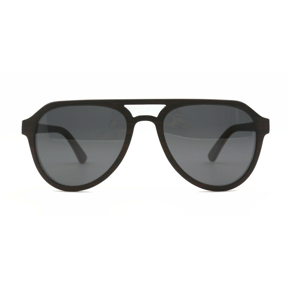 ANTEOJOS DE SOL LENZI MODELO PILOT MADERA , PALO DE ROSA .