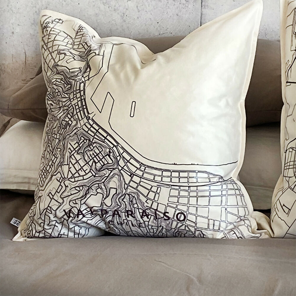 Cojín Mapa Valparaiso - 60 x 60