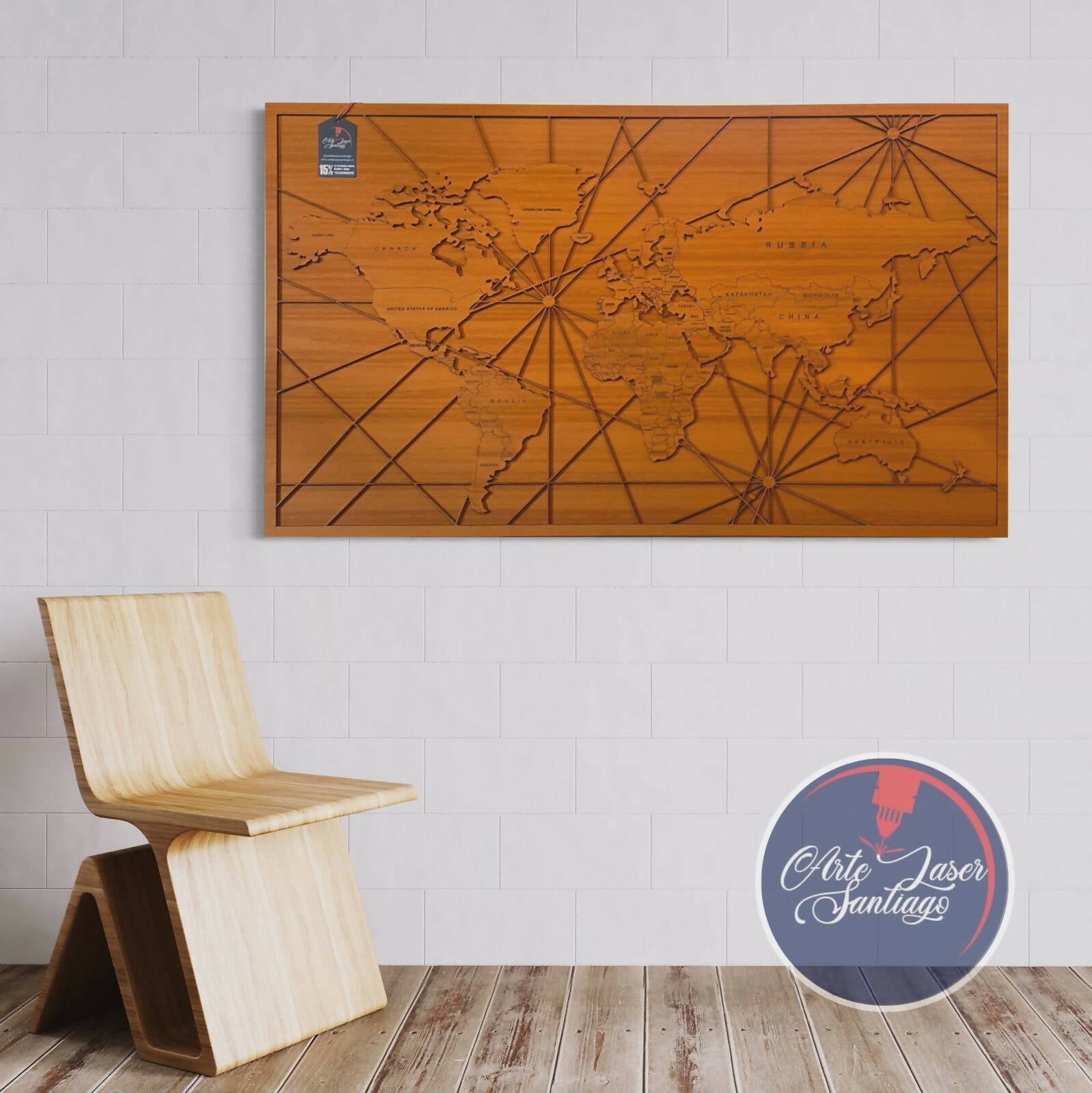 (A PEDIDO) Planisferio colores Paìses grabados 120x70cm