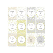 Tarjetas Meses Bebé "Tempo Ocre"