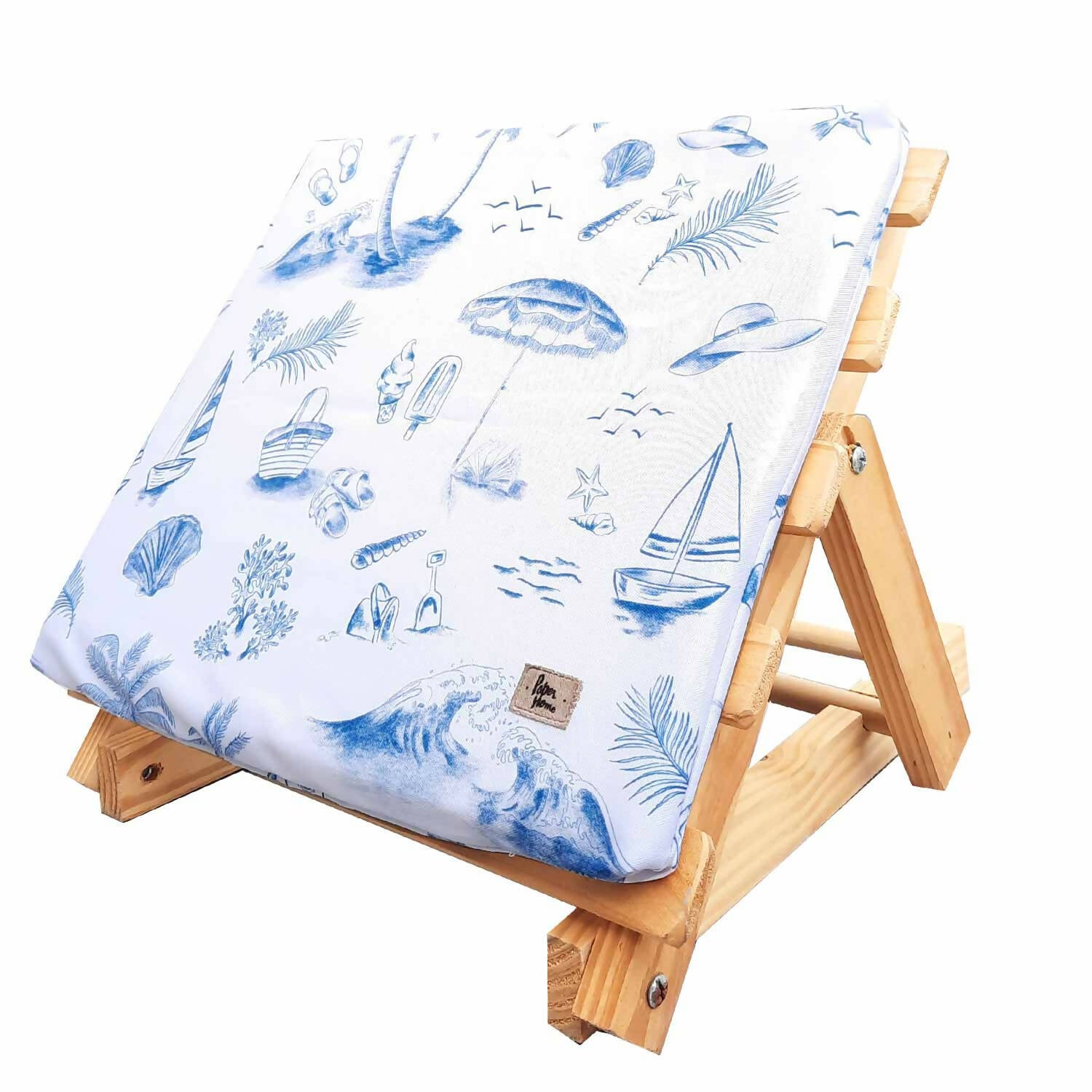 Reposera o respaldo de playa playero azul Paper Home