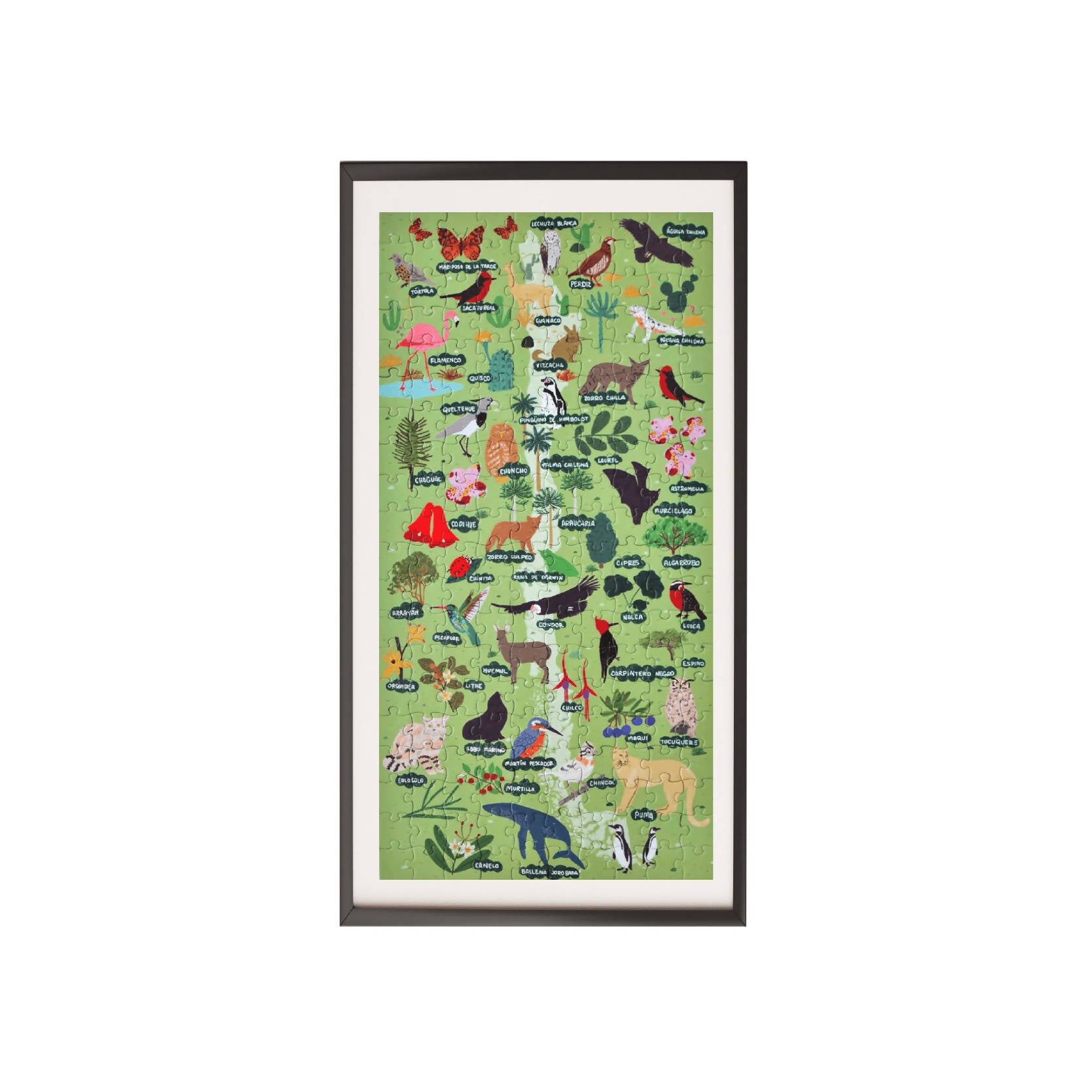 Puzzle Mapa de Chile Flora y Fauna 200 Piezas