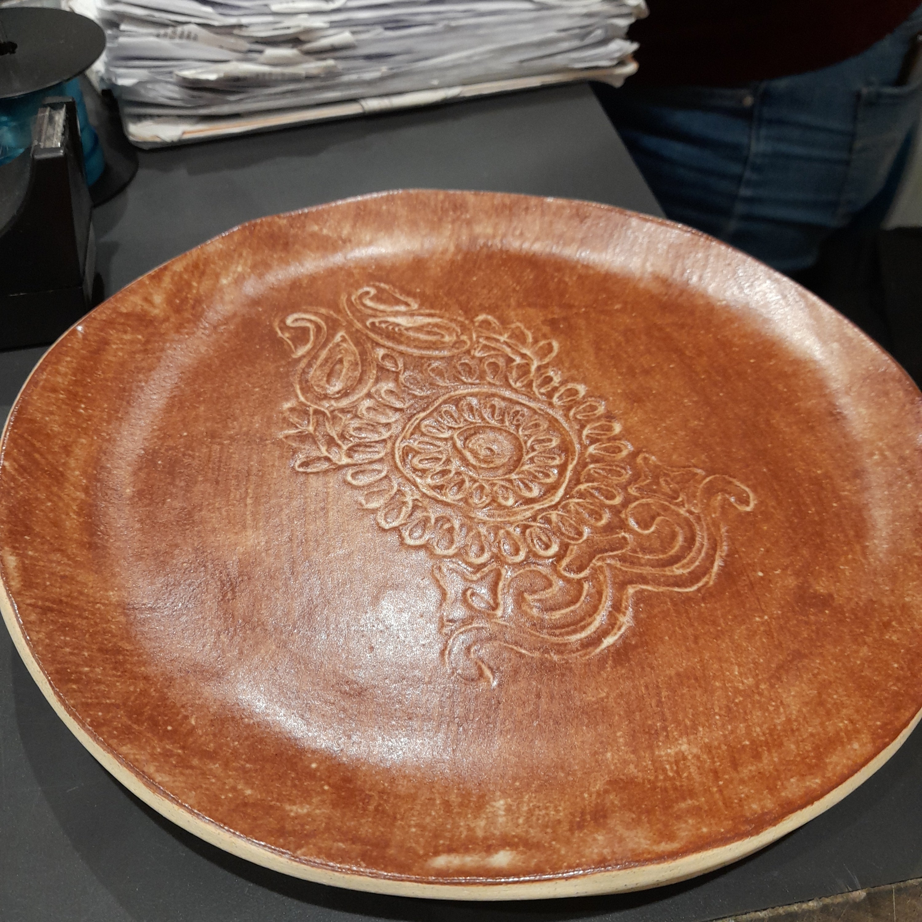 Plato de ceramica grande 28cm