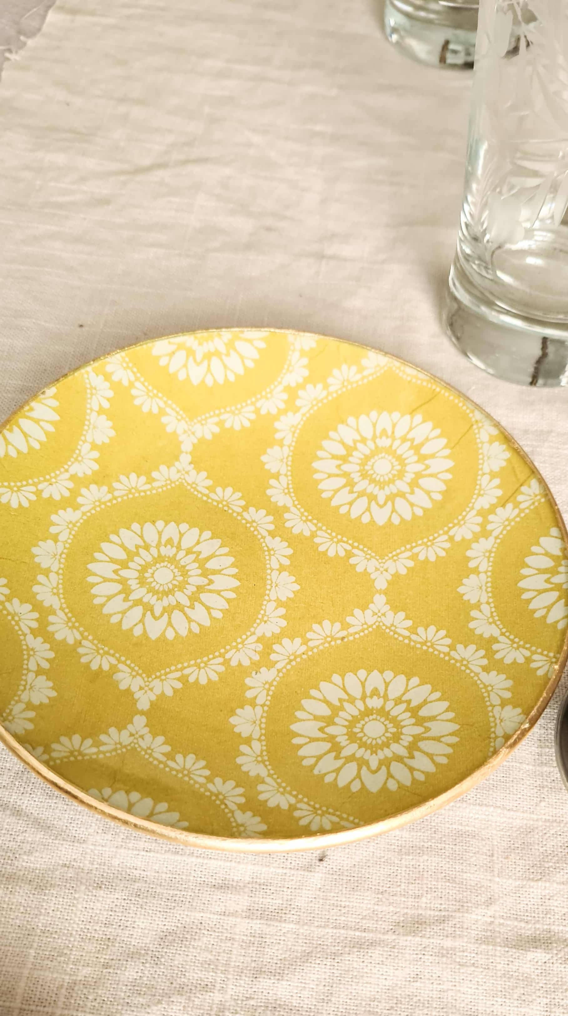 Plato redondo 15 cm, Amarillo