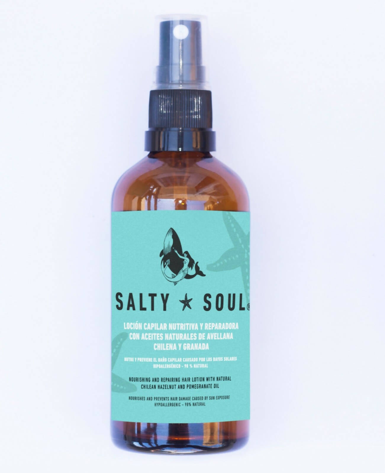 Salty Soul Loción Capilar Nutritiva y Reparadora con Aceites naturales de Avellana Chilena y Granada