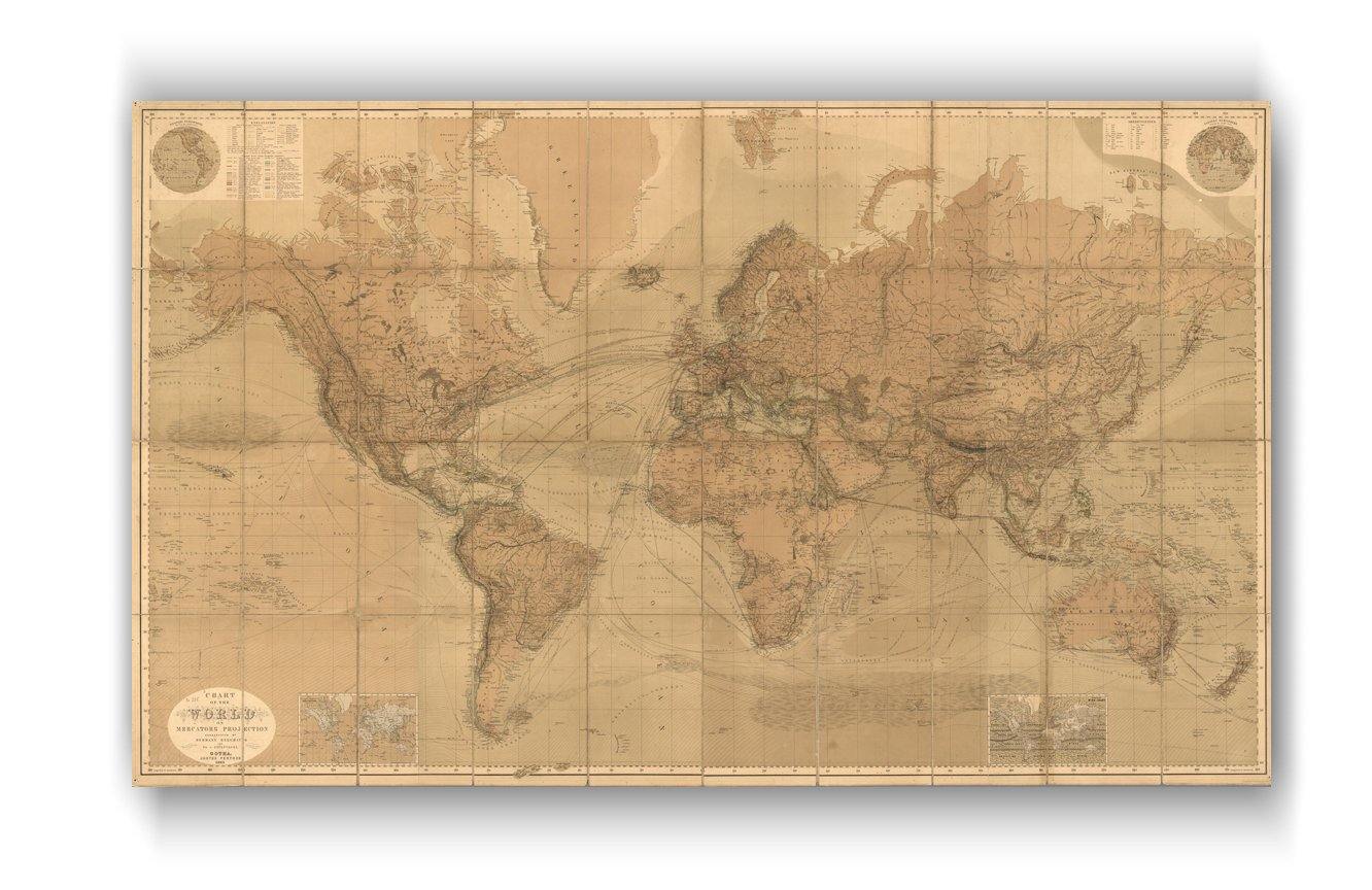 Mapa Mundi Vintage - Lámina - Mappin