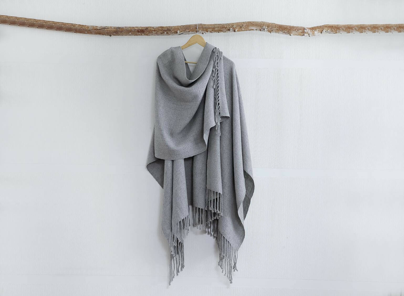 Ruana Alpaca color Gris
