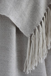 Piecera Super King Alpaca color Crudo con Gris