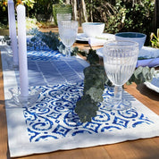 Camino de Mesa Impermeable Blue