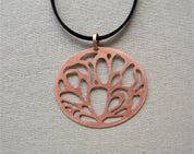 COLLAR COBRE OVALADO GAMUZA