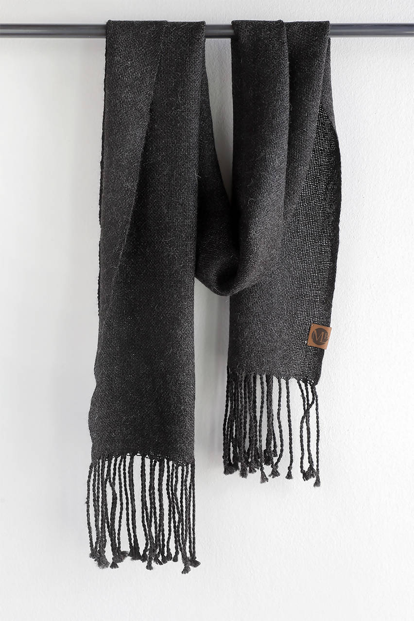 Bufanda de alpaca color Gris Marengo