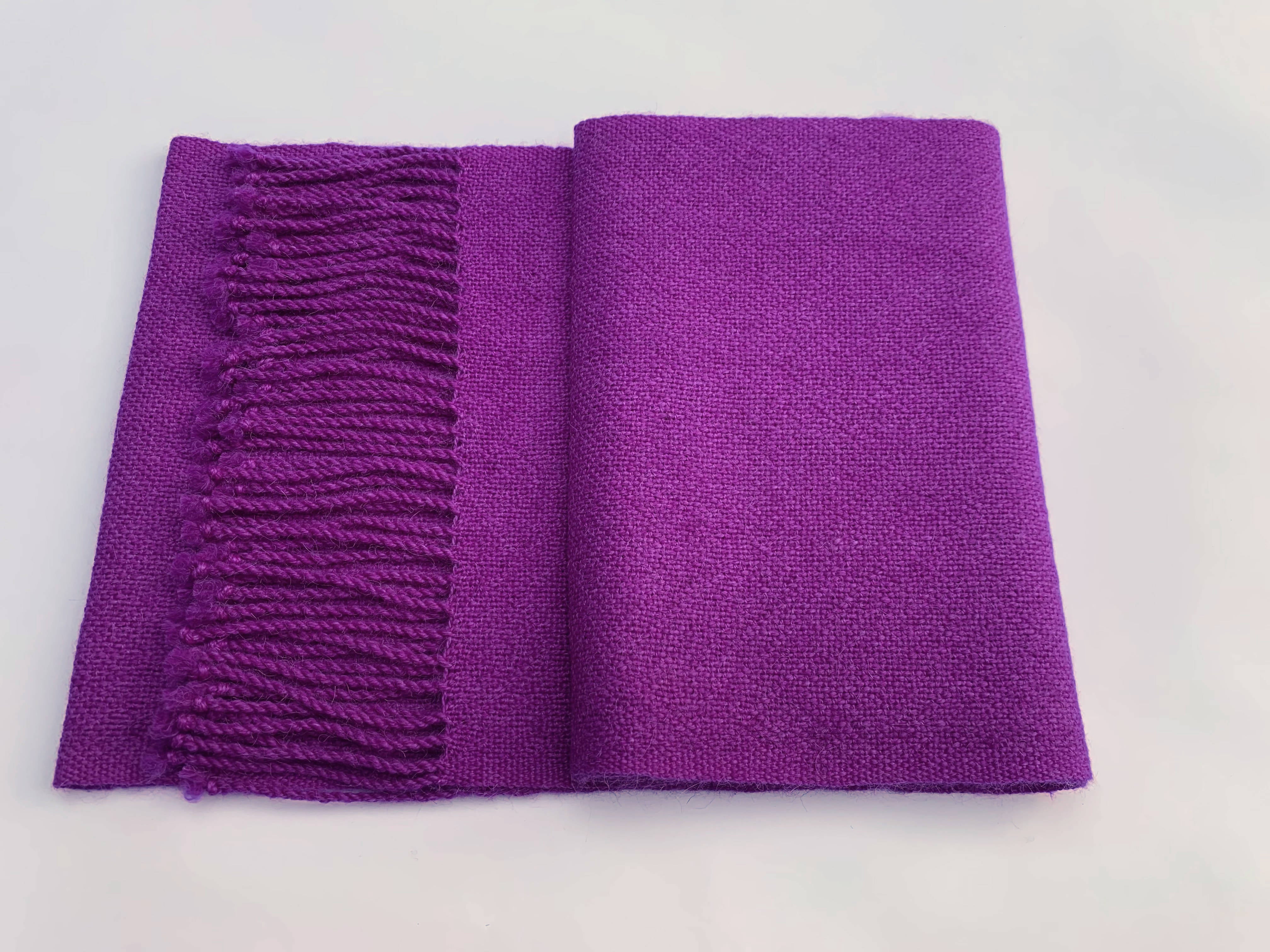 Bufanda de Lana Alpaca Fucsia Oscuro
