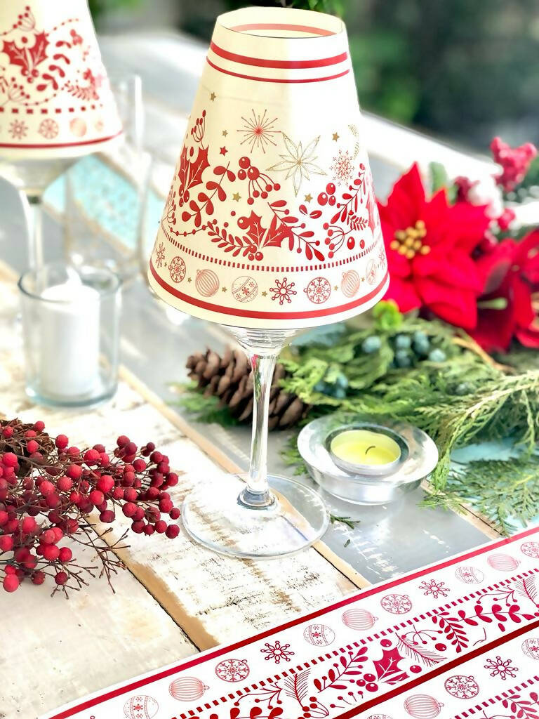 Pantallas para Copas Rojo Dorado