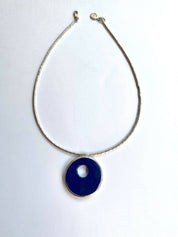 Collar disco M_azul