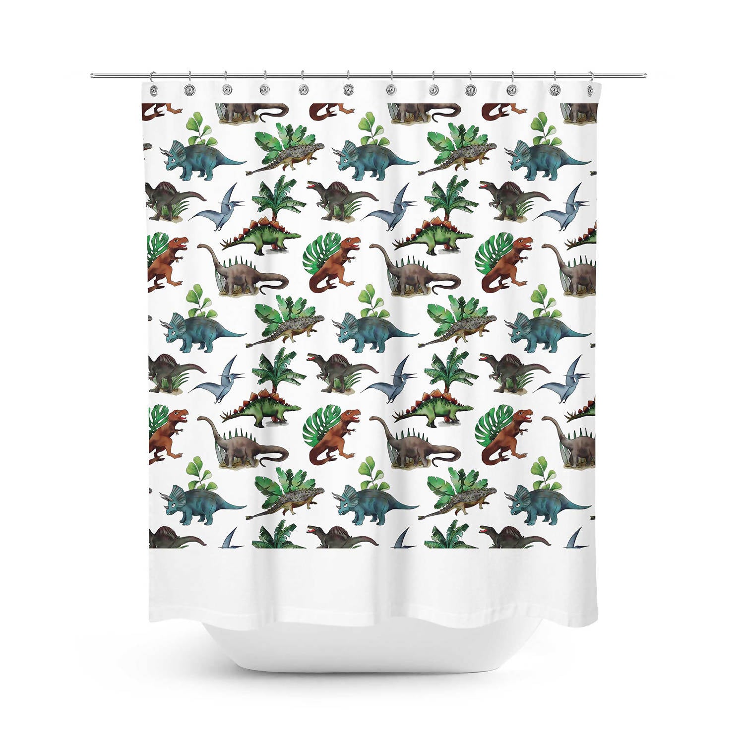 Cortina de baño dinosaurios infantil Paper Home