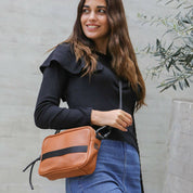 MINIKNOT Bandolera / Camel / Negro