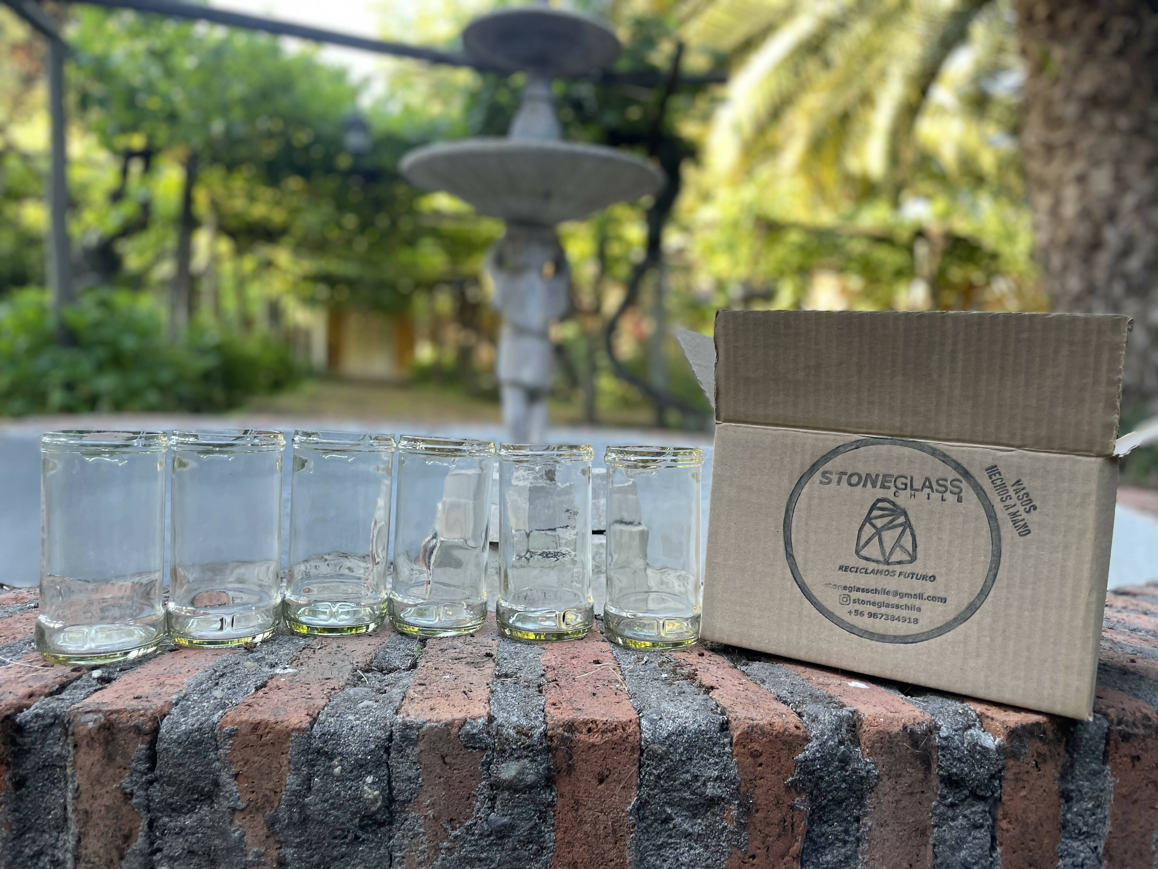 Stoneglass sixpack vasos transparentes